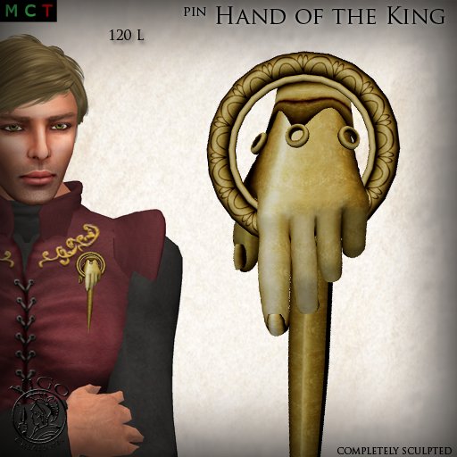 Second Life Marketplace ViGo Hand Of The King Pin Game Of Thrones